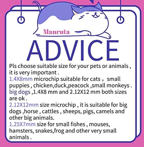 Microchip Manruta para Perros y Gatos (60, 1.25 mm de - Imagen 4