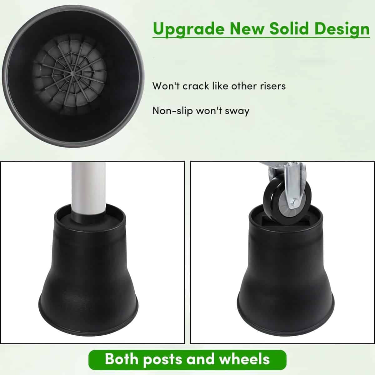 Elevadores de Cama con Ruedas de 6 Pulgadas 9 Pack - - Imagen 6