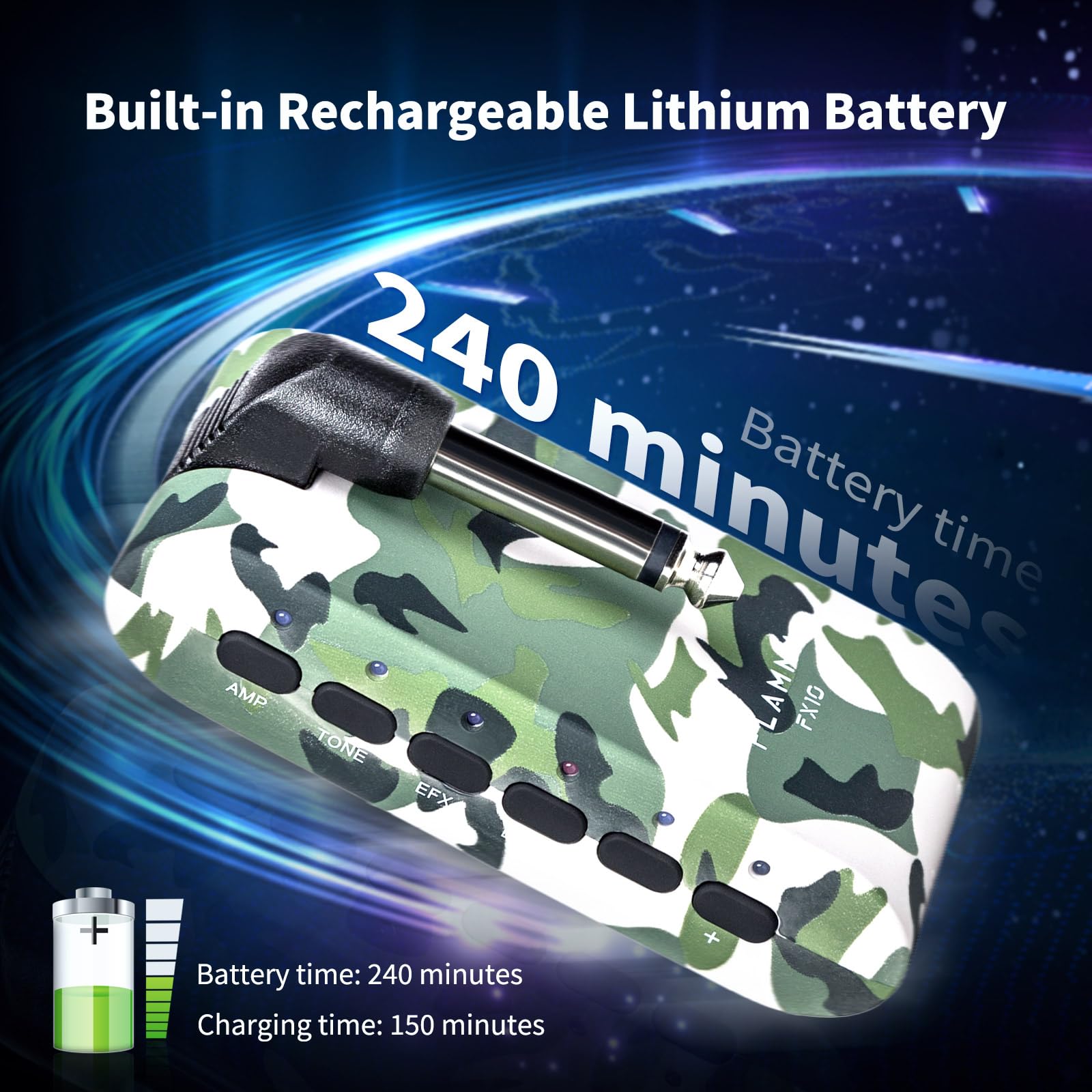 Amplificador de Auriculares para Guitarra Portátil FLAMMA - Imagen 7