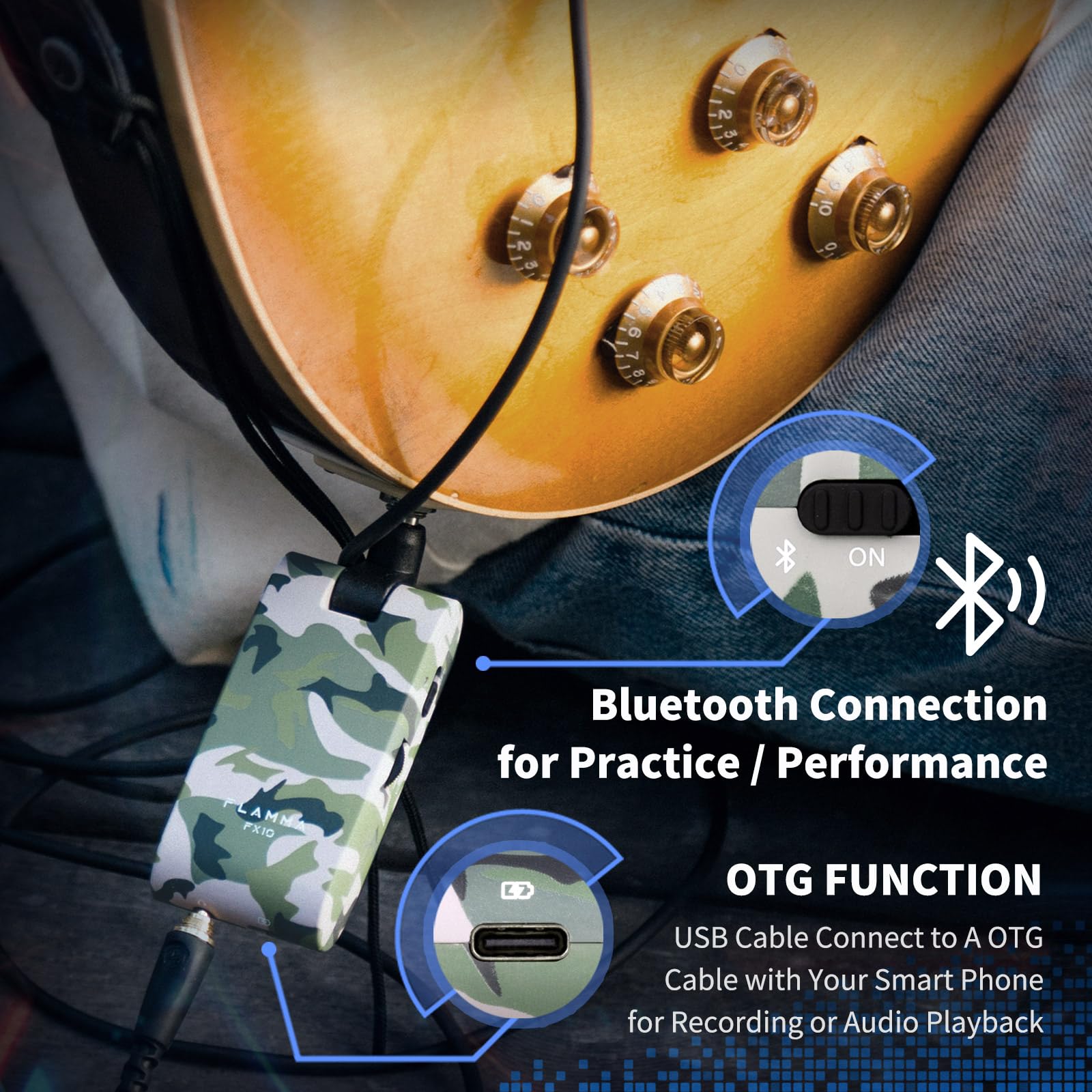 Amplificador de Auriculares para Guitarra Portátil FLAMMA - Imagen 6