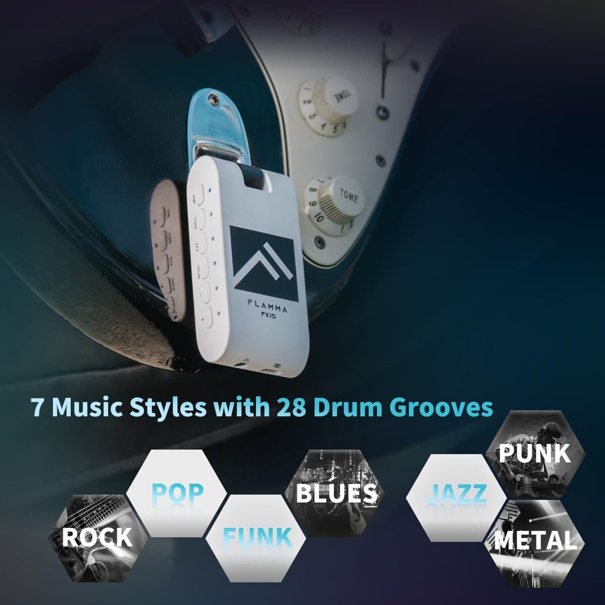 Amplificador de auriculares para guitarra portátil FLAMMA - Imagen 5