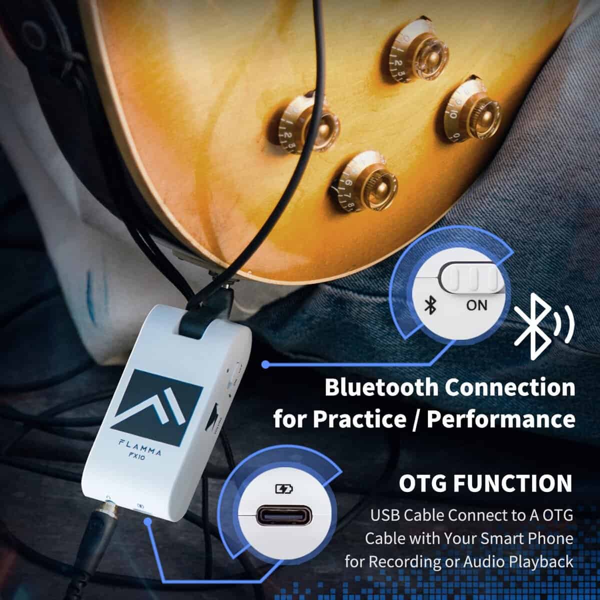 Amplificador de auriculares para guitarra portátil FLAMMA - Imagen 6