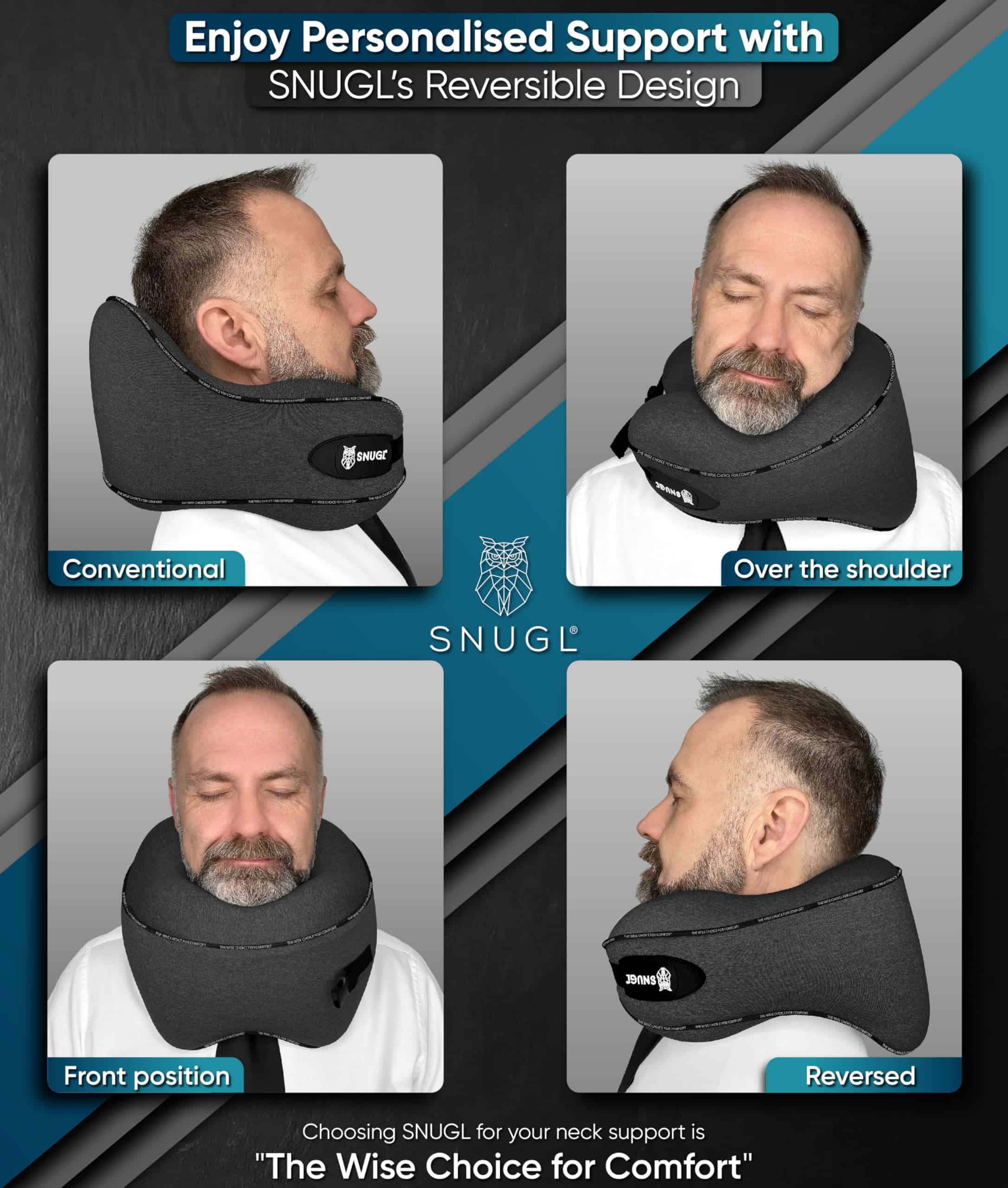 Almohada de Viaje para el Cuello SNUGL - Almohada de - Imagen 4