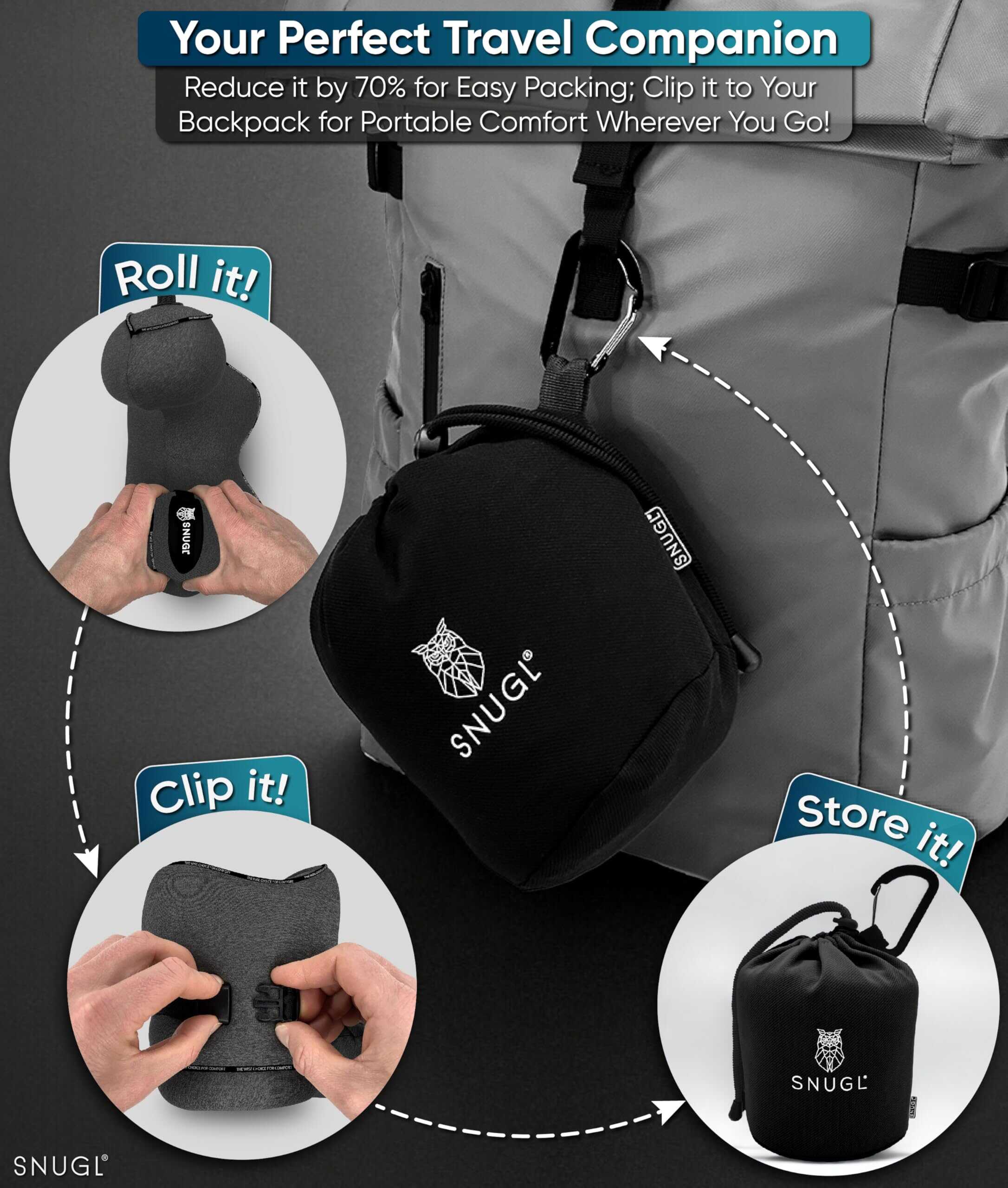 Almohada de Viaje para el Cuello SNUGL - Almohada de - Imagen 7