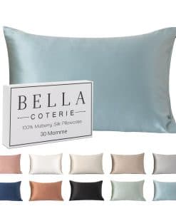 Funda de Almohada de Seda de Lujo Bella -Azul de Pizarra