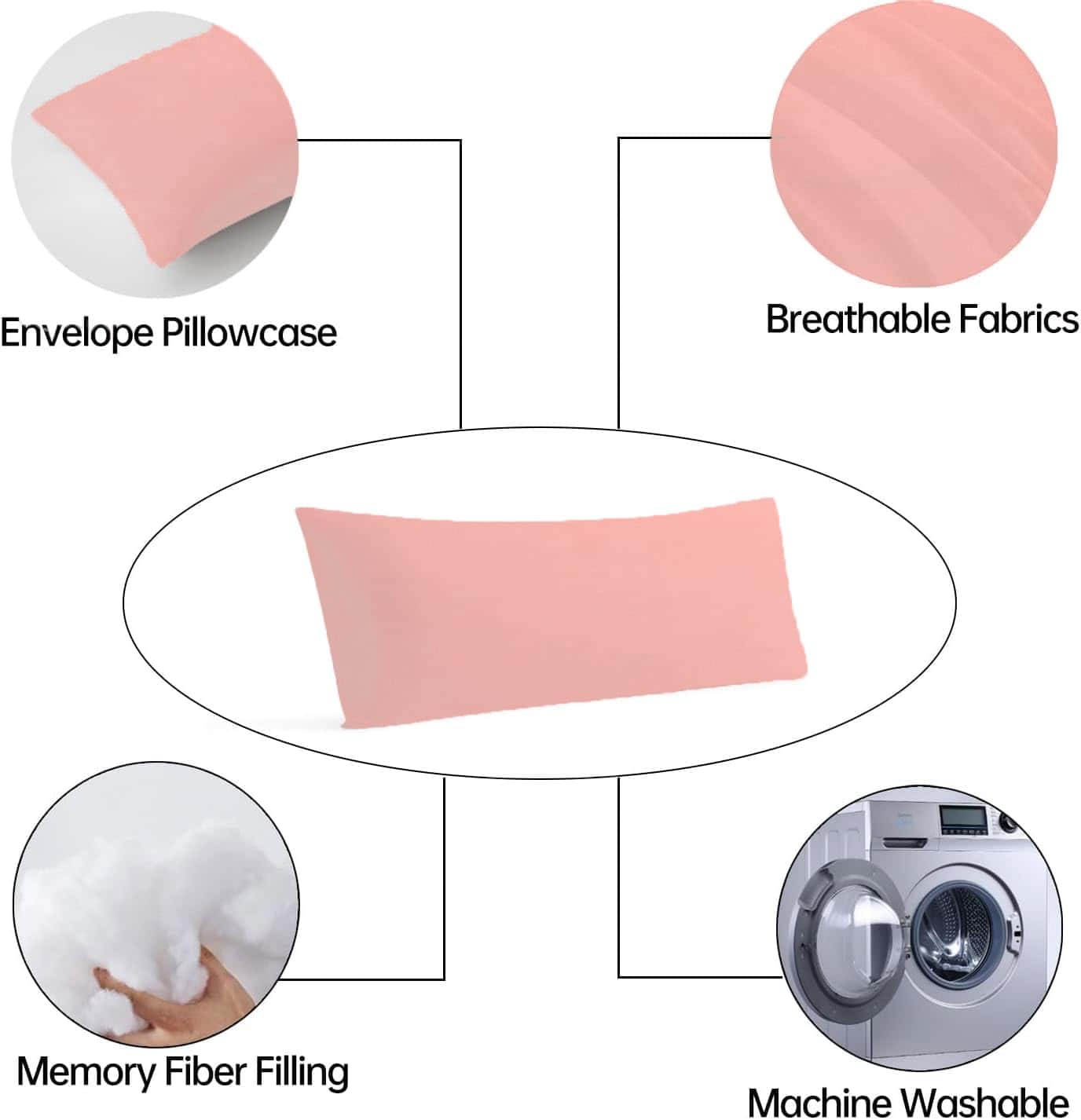 Almohada de Cuerpo Completo BedTreat con Funda Removible - Imagen 7