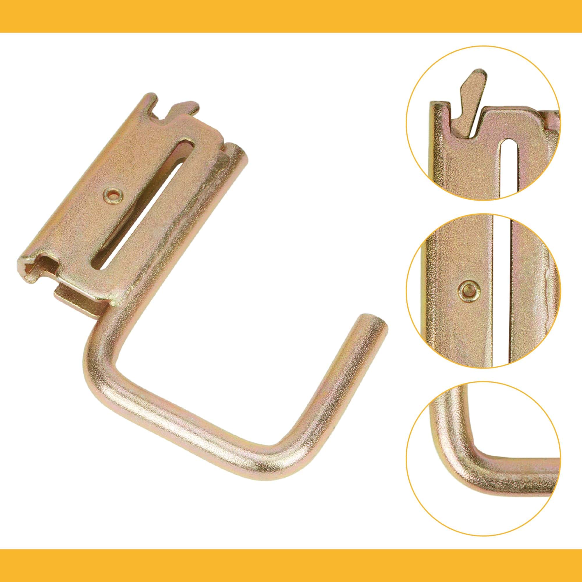 lukar 20 Pack Ganchos E Track, 2" Ganchos en J E-Track, - Imagen 3