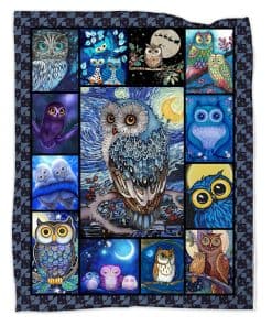 Manta con Tema de Búho para Mujeres, Manta de Felpa, 80*60