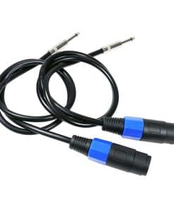 Paquete de 2 Cables HBU de 1 metro Speakon Hembra a 1/4"