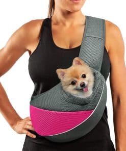 AOFOOK Dog Sling Carrier Anti - Pinch Hair Adjustable