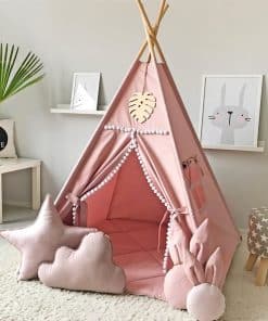 Tienda de Campaña Plegable de Lona de Algodón para Niños