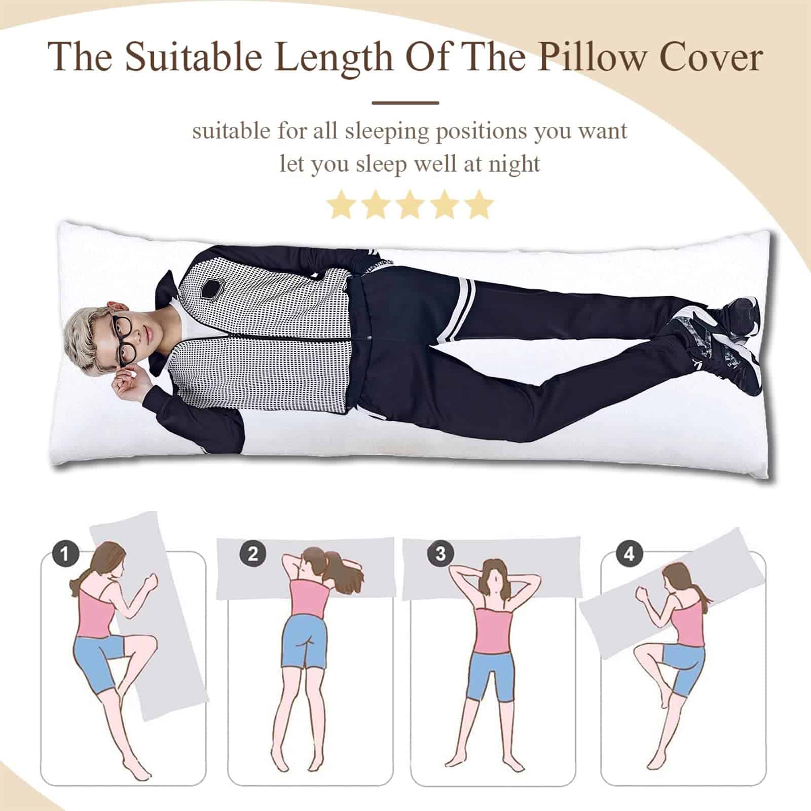Funda de Almohada RM Hug Body Pillow Case Singer para Fans - Imagen 4