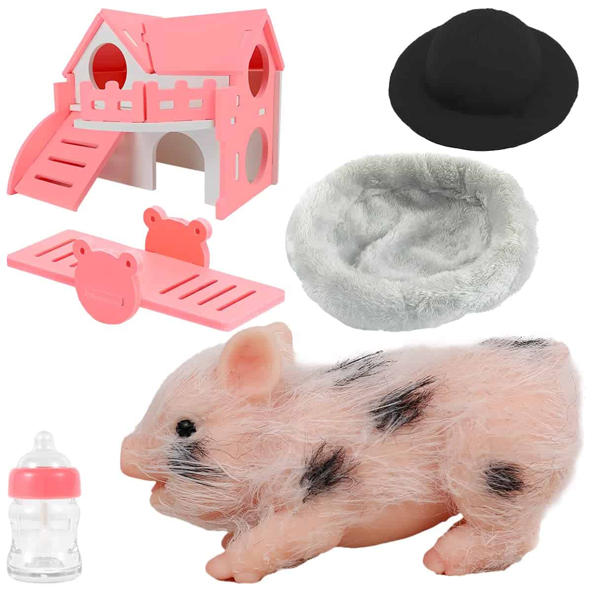 Eummy Set de Mini Figuras de Cerdito de Silicona, Juguete