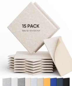 Paquete de 15 Paneles Acústicos Berlai Autoadhesivos