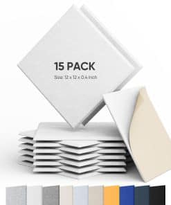 Paquete de 15 Paneles Acústicos -Blanco Nieve