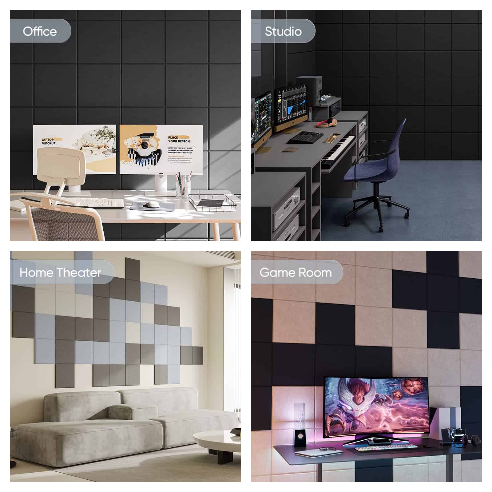 Paquete de 8 Paneles Acústicos -Negro - Imagen 8