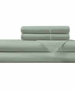 Juego de sábanas de algodón percal Queen Size -Sea Foam