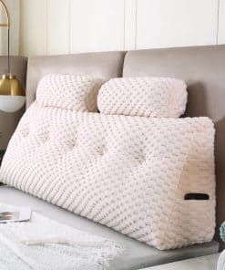 Almohadas de Cabecera en Forma de Cuña -Beige