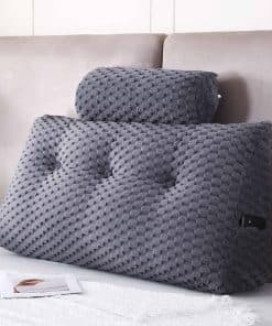 Almohadas de Cabecera en Forma de Cuña -Gris