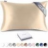 Funda de Almohada de Seda Orgánica RENESSY -Beige