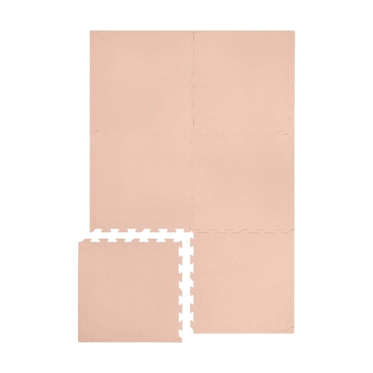 Tapete de Rompecabezas de Espuma para Niños -Avellana Sólido