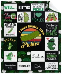 Manta de lana con diseño de Pickles Collages, suave y