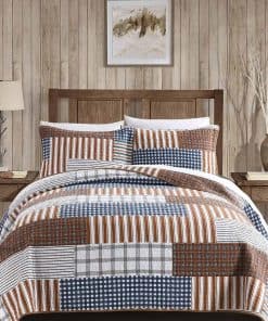 Colcha de Patchwork King Size Qiqiong 100% Algodón Color