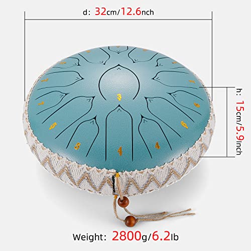 Drum de Lengua de Acero ZXZYHFTY, 13 Pulgadas 15 Notas - Imagen 6