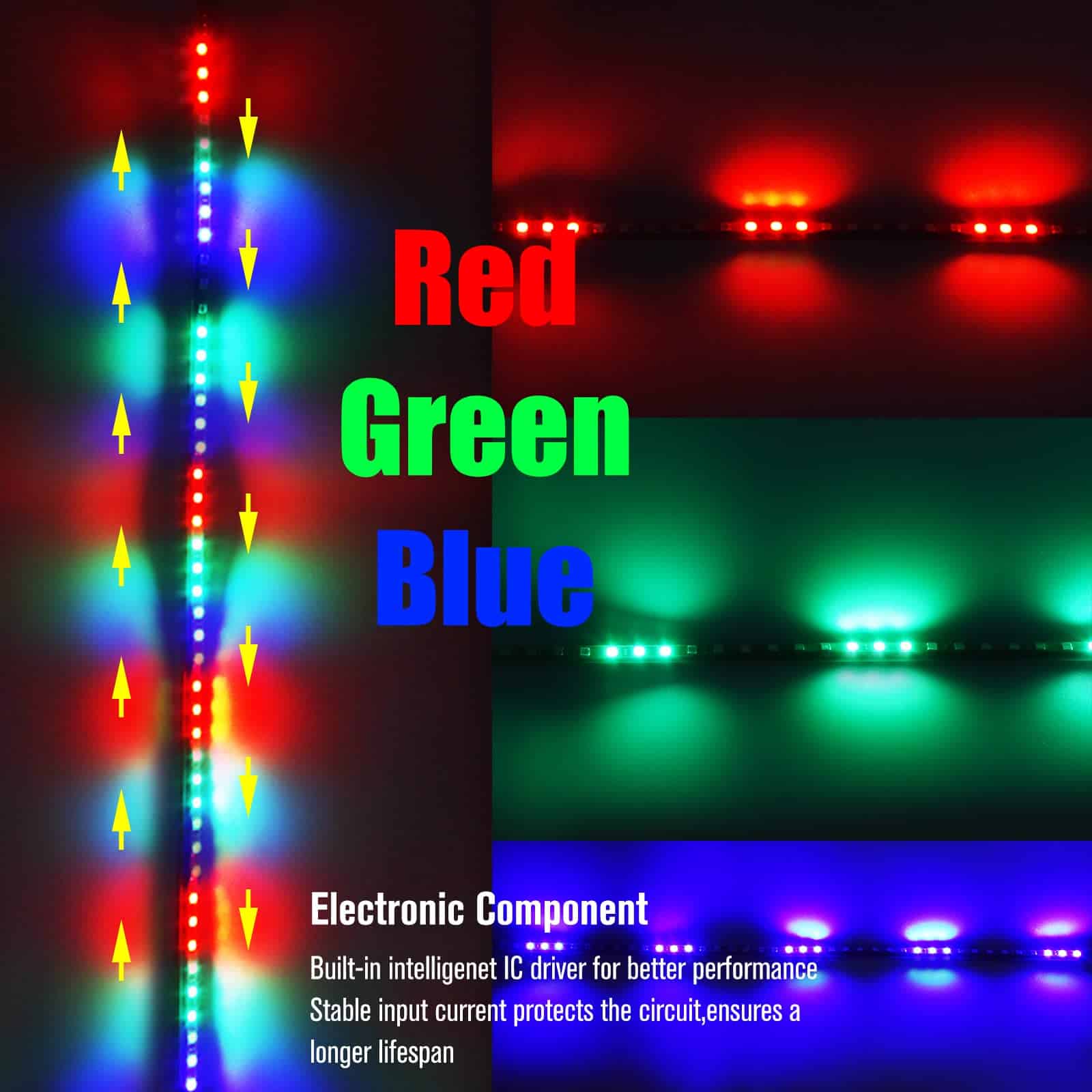 2Pcs Luces de Látigo LED, 3.4FT RGB 270� Auto Flujo de Luz - Imagen 7