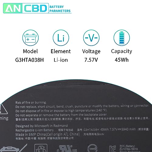 ANCBD G3HTA038H Batería de Repuesto para Microsoft Surface - Imagen 3