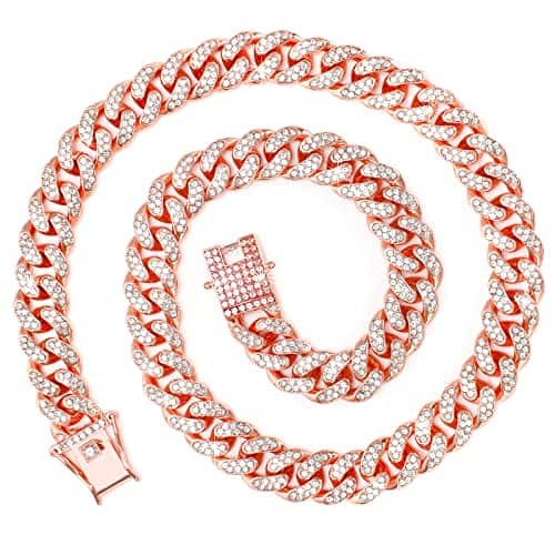 Collar de Cadena Brillante para Perro de 20 pulgadas en Oro