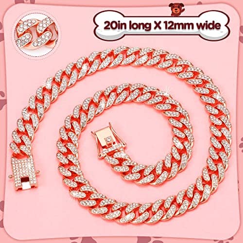 Collar de Cadena Brillante para Perro de 20 pulgadas en Oro - Imagen 3