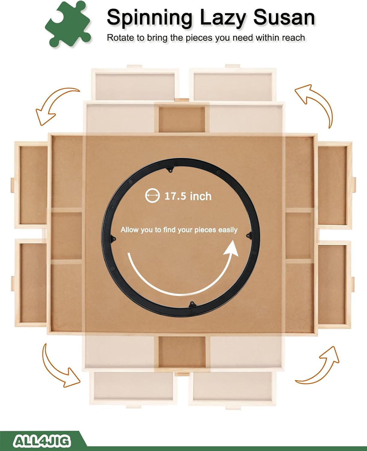 Tablero de rompecabezas giratorio ALL4JIG de -para mamá - Imagen 6