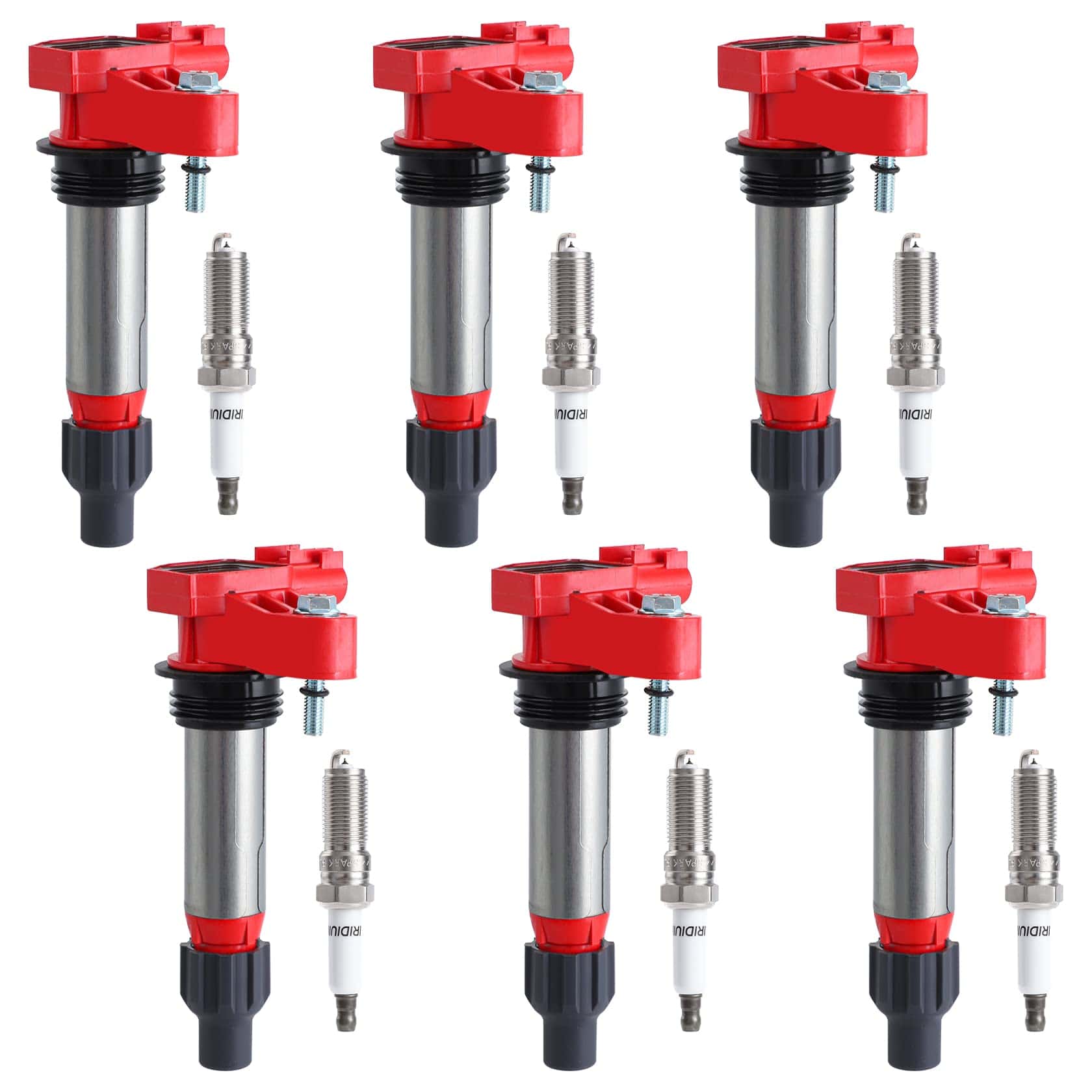 Pindex 6 Pack Bobinas de Encendido y Bujías de Iridio,UF569