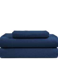Juego de sábanas de franela 100% algodón Lane -Azul Estate