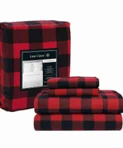 Juego de sábanas de franela de algodón LANE LINEN - Tamaño