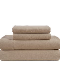 Juego de sábanas de franela de algodón LANE -Taupe