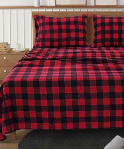 Juego de sábanas de franela 100% algodón Lane Linen Queen -