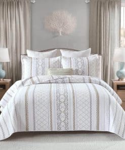 PERHOM Juego de edredón de algodón 100% tamaño Reina - 3