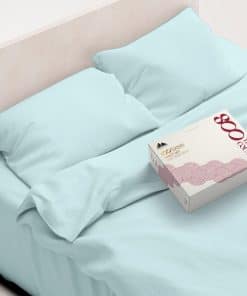 Juego de sábanas 100% algodón egipcio tamaño -Verde mar