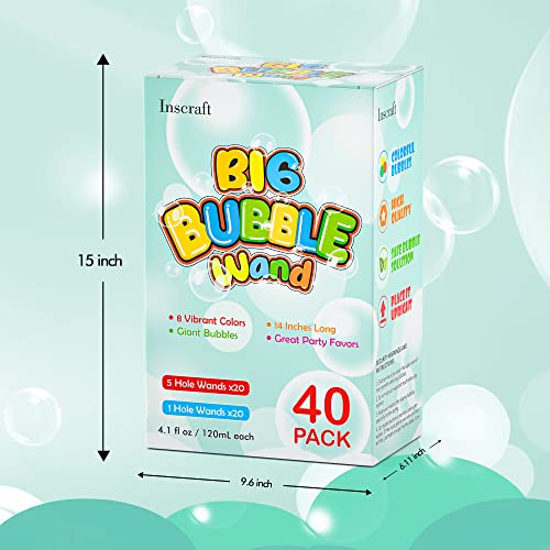 Inscraft - Paquete de 40 Varitas Grandes para Burbujas de - Imagen 6