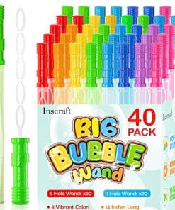 Inscraft - Paquete de 40 Varitas Grandes para Burbujas de