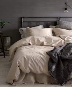 Funda de Edredón de Algodón Lavado Chambray -Piel de Cordero