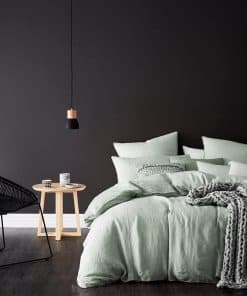 Juego de Funda Nórdica de Algodón Lavado -Celadon