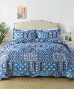 Juego de Colchas Rústicas HoneiLife Queen - 3 Piezas Juego