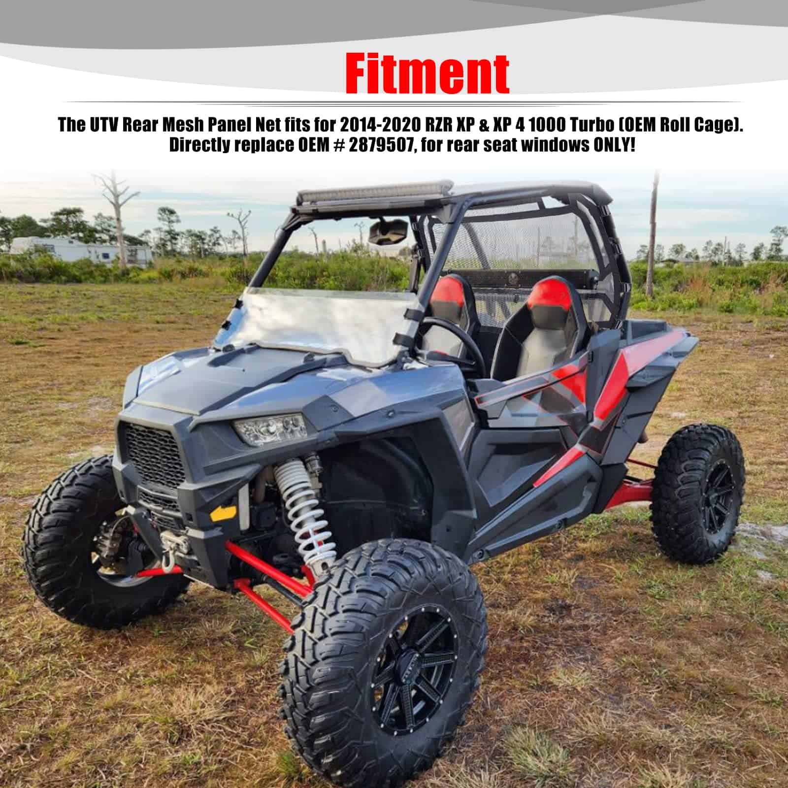 Red Trasera de Malla Goldfire para RZR XP 1000, Parasol de - Imagen 3