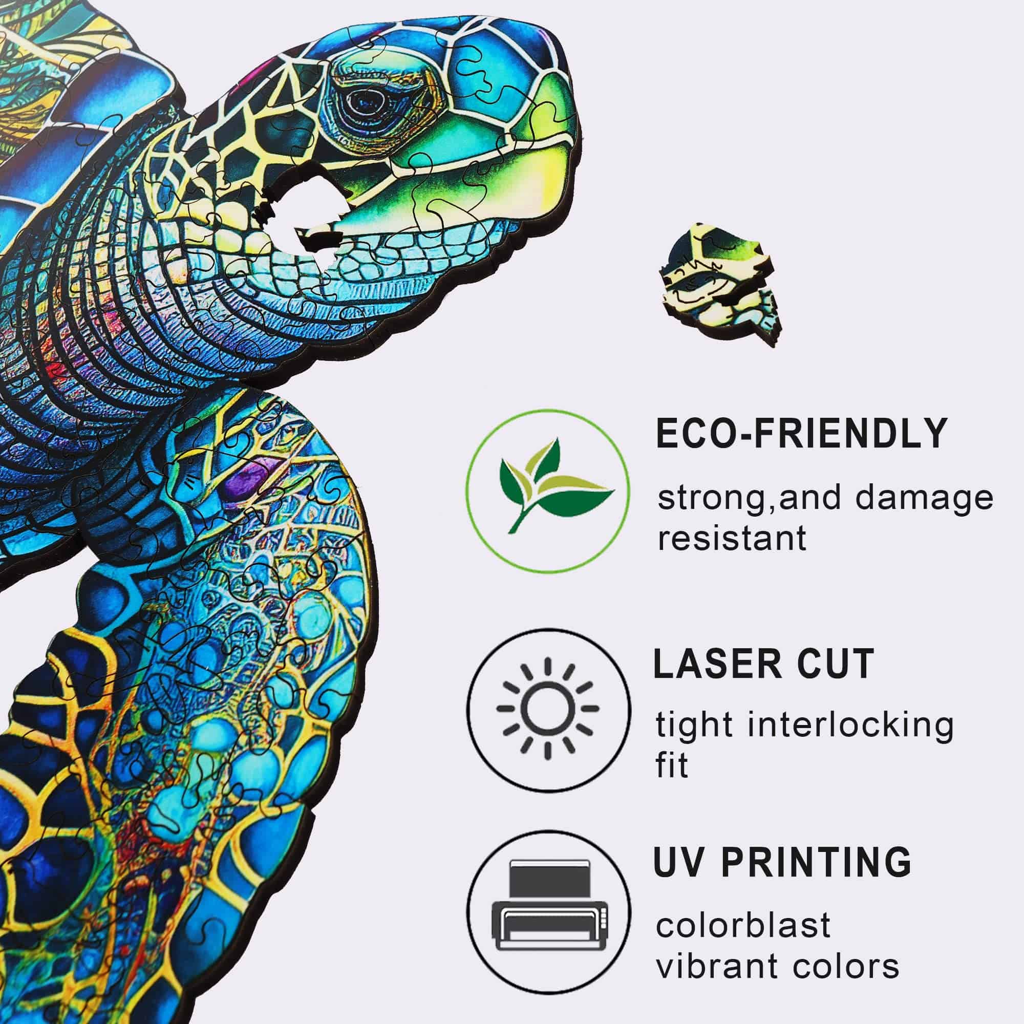 Rompecabezas de madera MYS Aurora, -Océano Tortuga - Imagen 8