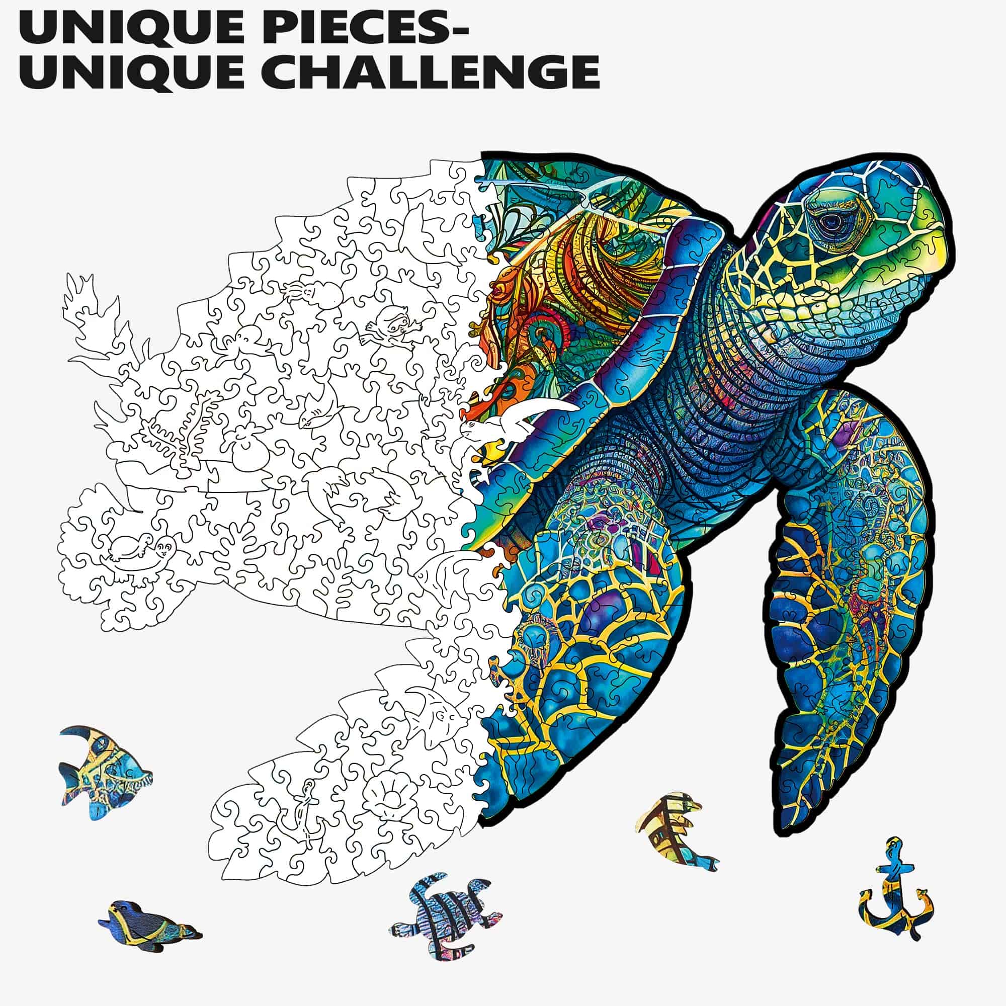 Rompecabezas de madera MYS Aurora, -Océano Tortuga - Imagen 4