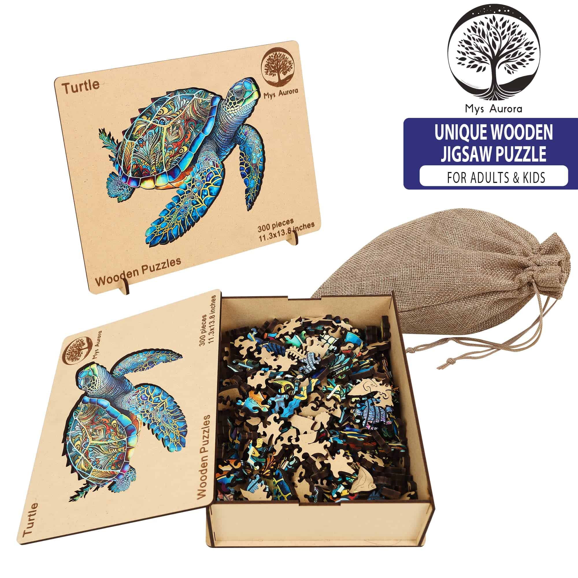 Rompecabezas de madera MYS Aurora, -Océano Tortuga - Imagen 6