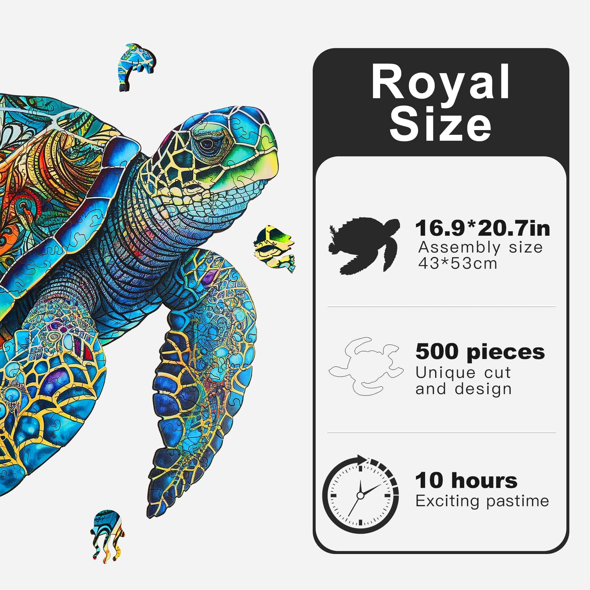 Rompecabezas de madera MYS Aurora, -Océano Tortuga - Imagen 3